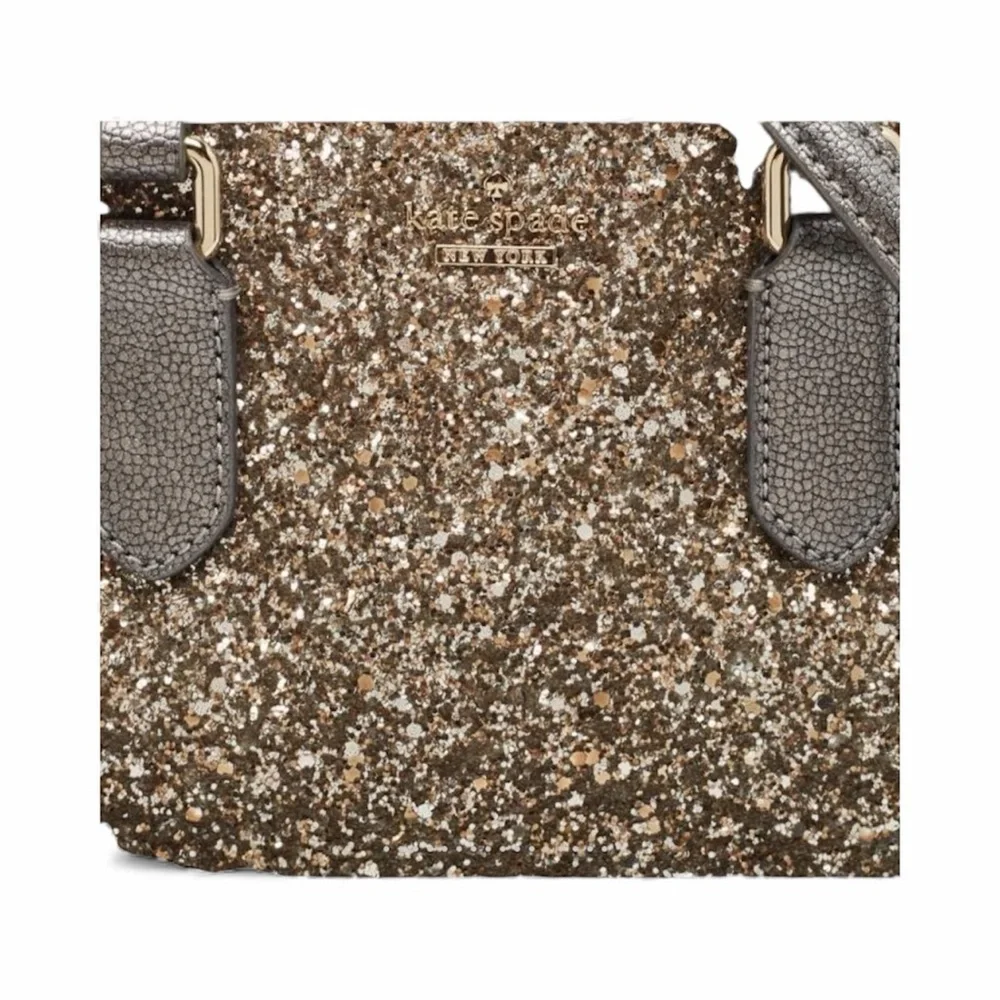 Kate Spade Laurel Glitter Mini Reily Elegant Glittery Handbag